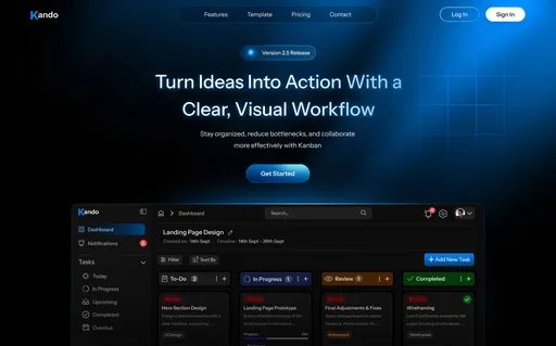 Kando — visual workflow product page