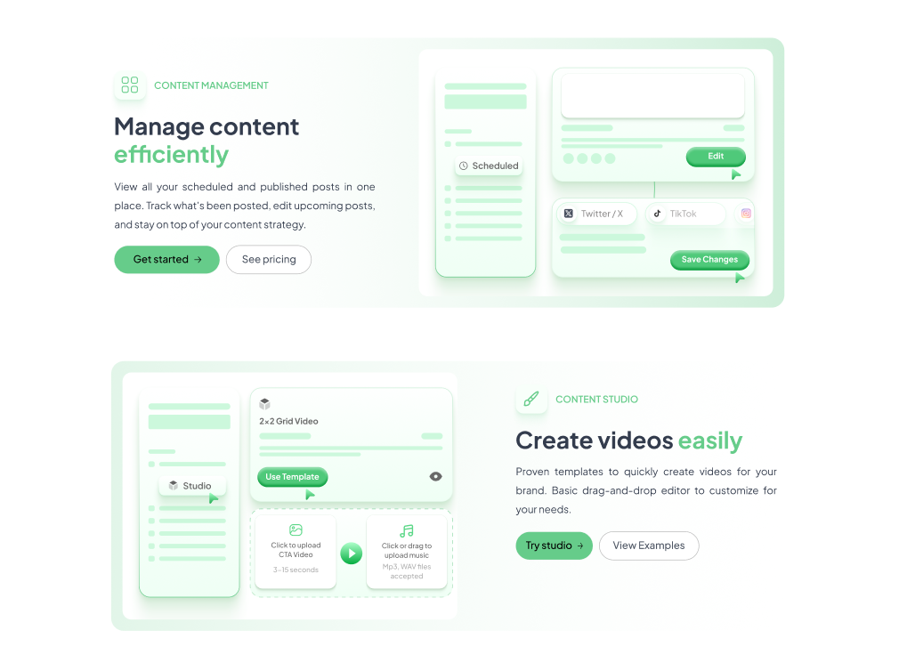 Post Bridge - Social Media Scheduler Marketing Site | Web Design Case Study 1